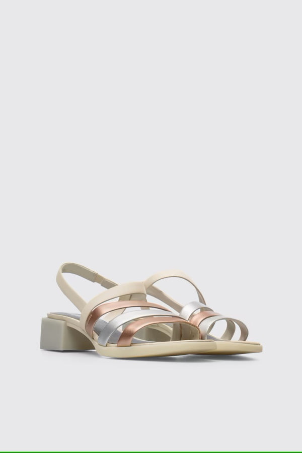 Elegant women's sandals made of genuine leather Camper Twins