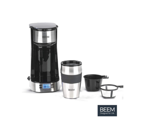 Кафемашина BEEM Thermo 2 Go с термо чаша и таймер, 750 W, LCD екран
