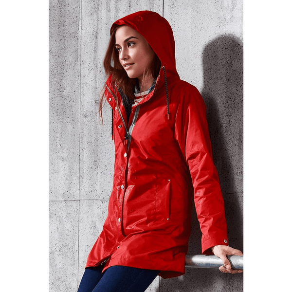 Дамско функционално водоустойчиво яке 3 в 1 всички сезони, червено, 36