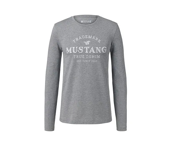 Мъжка блуза с дълъг ръкав Mustang, сива