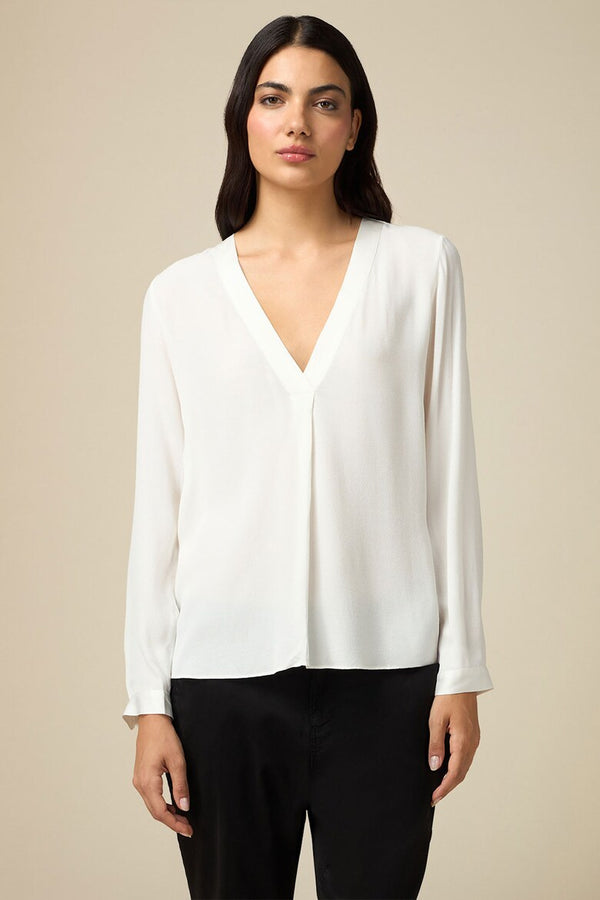Women's long-sleeved blouse Jette, white