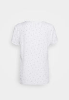 Seidensticker Women's elegant short-sleeved blouse, white with black polka dots 