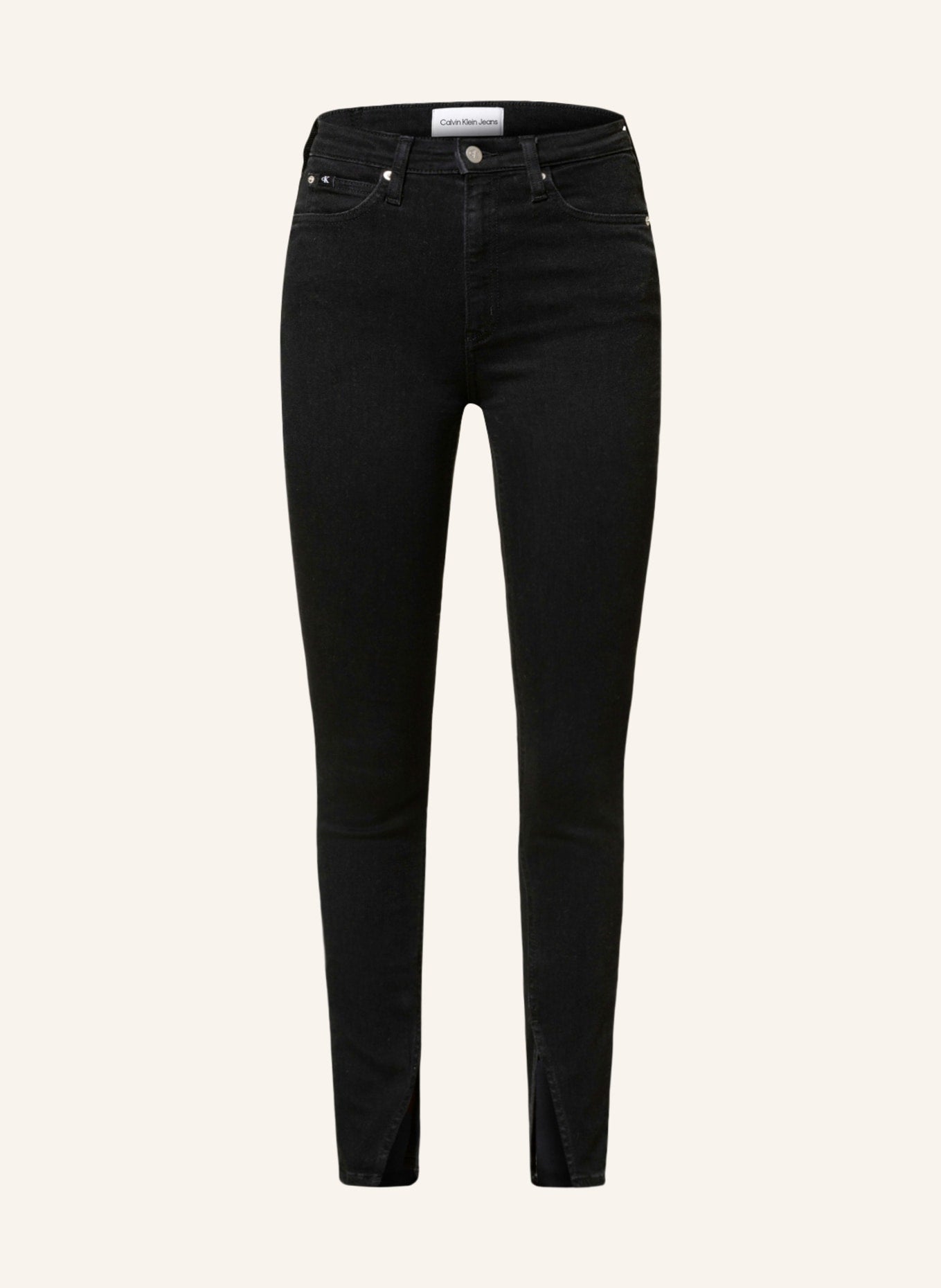 Дънки Calvin Klein – Mid Rise Super Skinny Jeans, черни