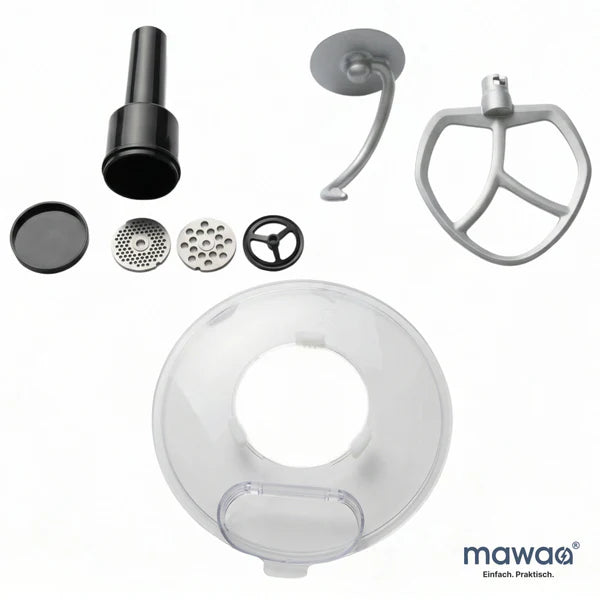MixMaster 3in1 кухненски робот mawaa®, 1400 W, 10 литра