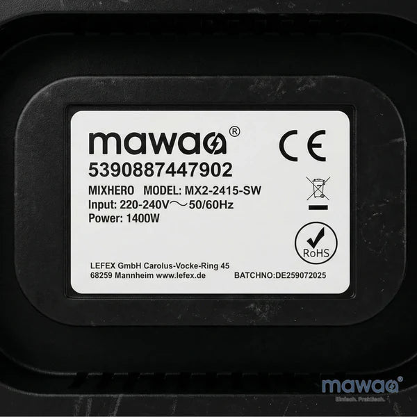 MixMaster 3in1 кухненски робот mawaa®, 1400 W, 10 литра