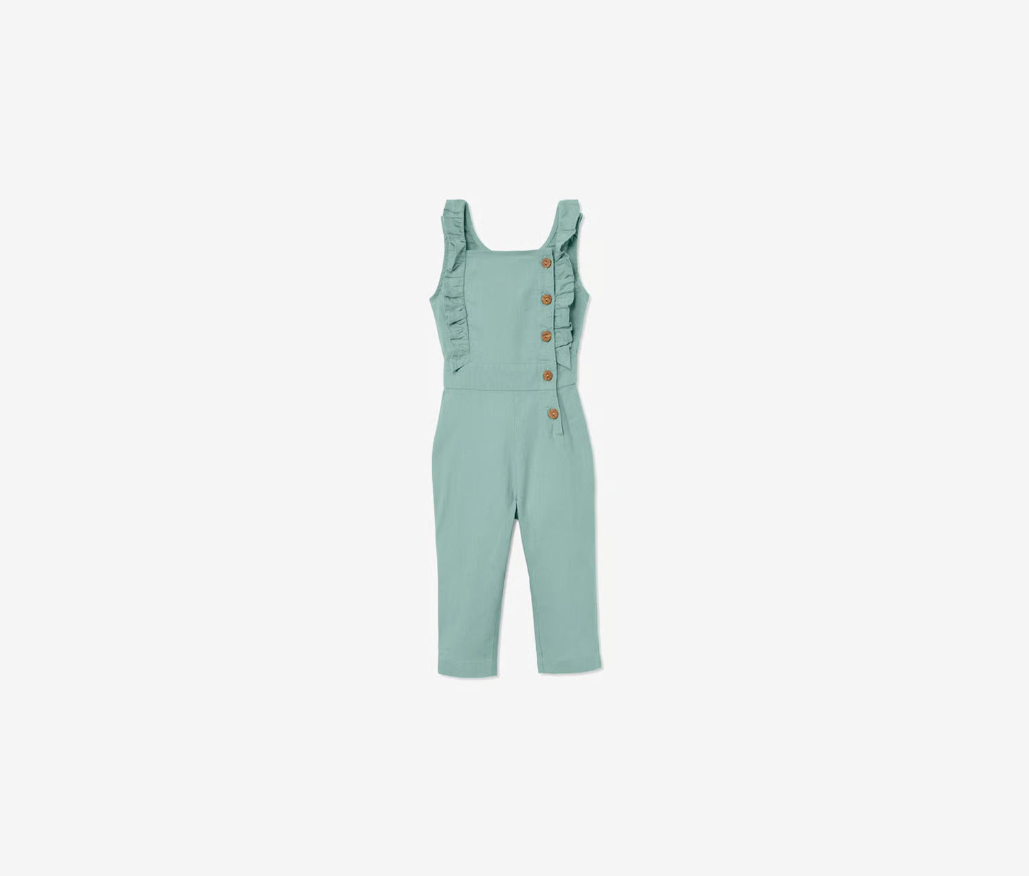 Гащеризон за момиче от органичен памук и лен, зелен