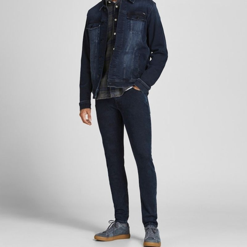 Мъжки дънки Jack & Jones Liam Skinny, тъмносини