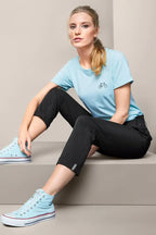 Sporty-elegant trousers, black