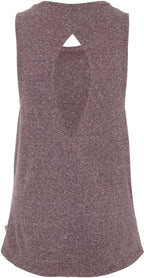 Marika Women's sports tank top with open back, purple