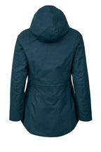 Women's sports ski/snowboard jacket with hood, blue 