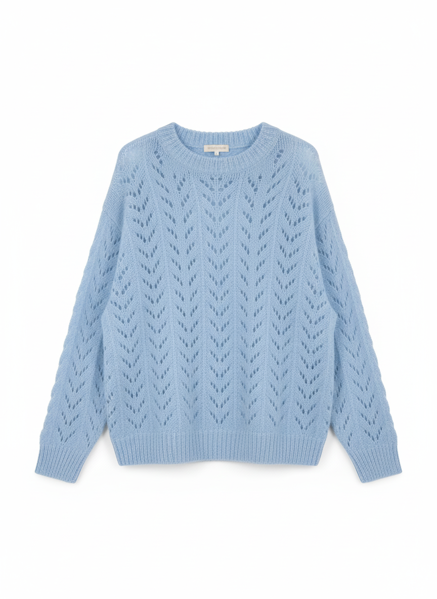 Knitted classic women's sweater Fire &amp; Glory, green