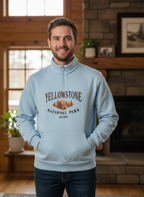 ZAFUL Мъжки ватиран суитшърт с принт YELLOWSTONE
