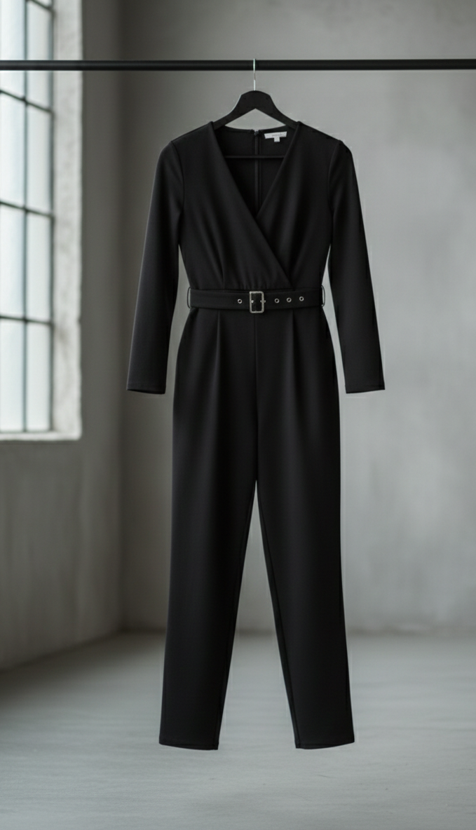Be Wear Дамски памучен гащеризон, черен