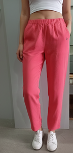 Дамски спортно-елегантен панталон Fairwear, цвят корал