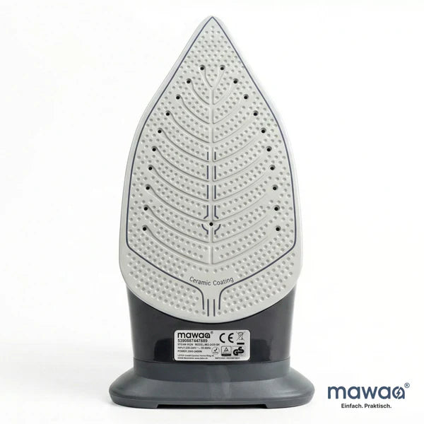 Парна ютия mawaa® SteamPro – 2400W, 350 мл резервоар, керамична плоча, Anti-Calc