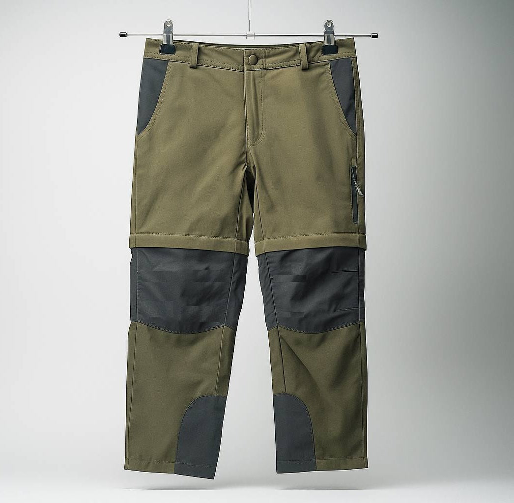 Детски карго панталони за момче 2 в 1, зелени