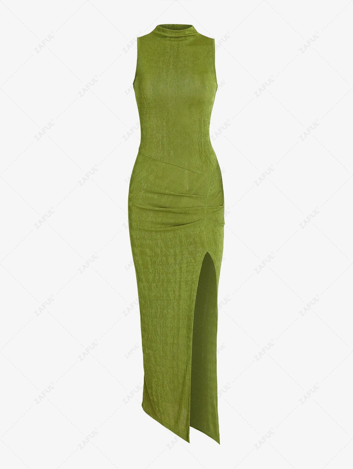 Елегантна еластична дълга рокля Zaful, зелена