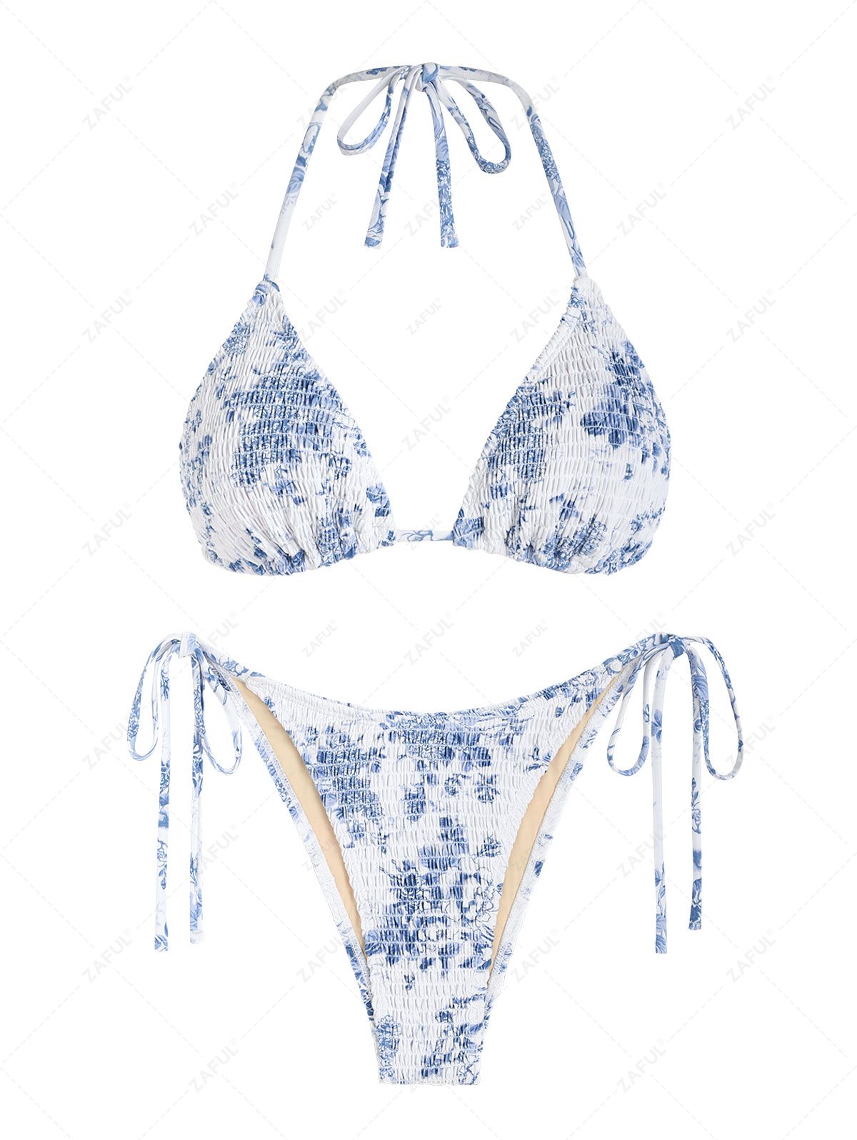 Zaful Embossed Two-Piece Swimsuit Summer 2025, Green