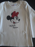 Disney Baby 2 бр. Детски памучни блузи Мики и Мини Маус, бели