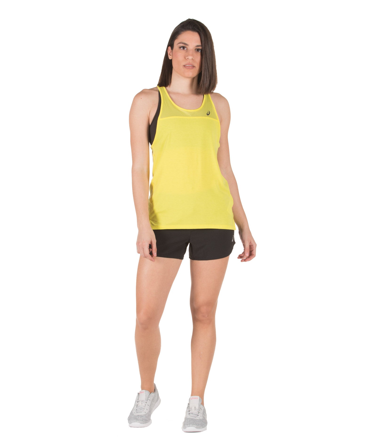 Дамски спортен потник ASICS Loose Strappy Tank, лайм