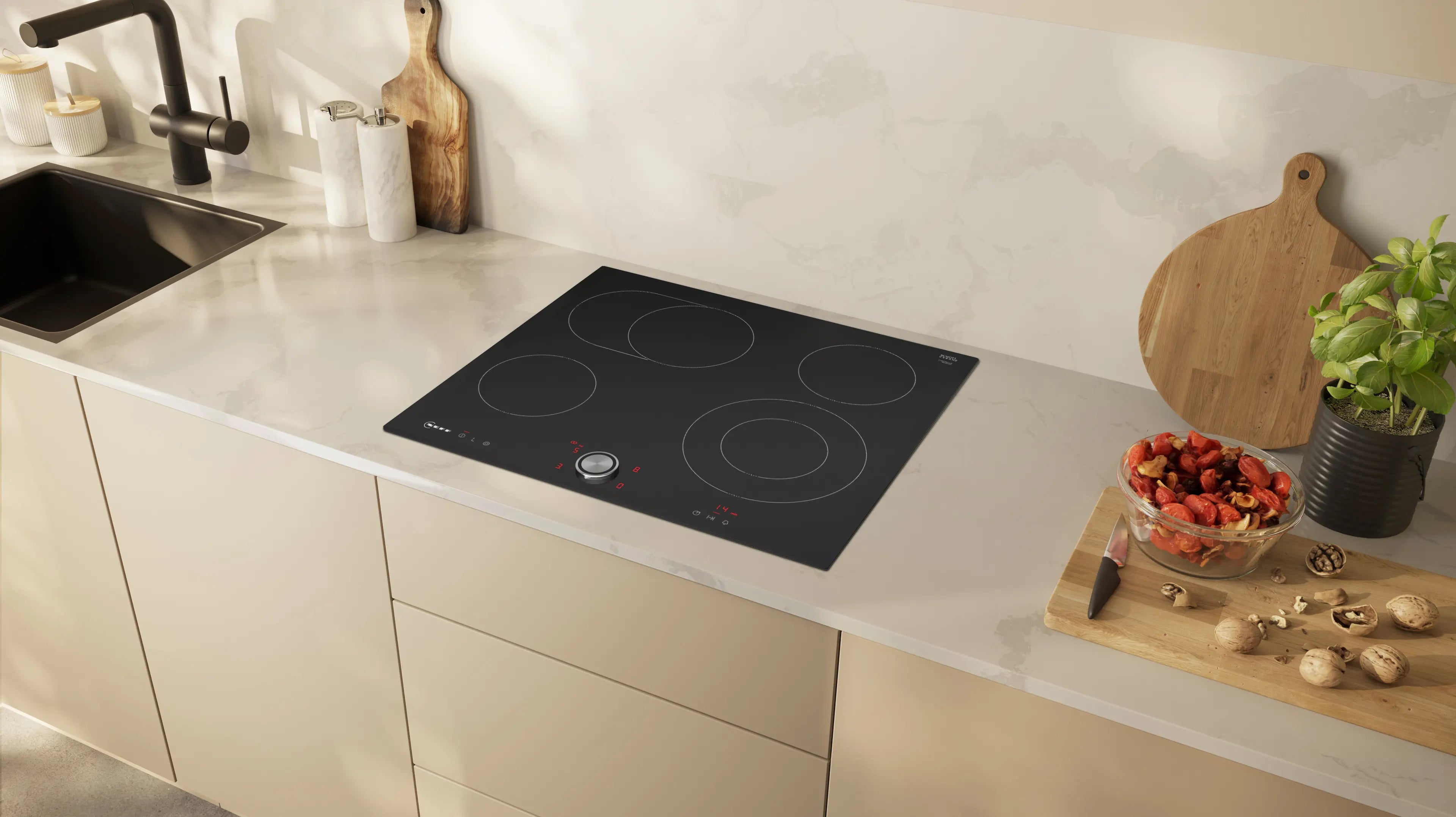 Стъклокерамичен плот NEFF N 70 T16FTN1L0 – иновативно управление и максимална гъвкавост при готвене