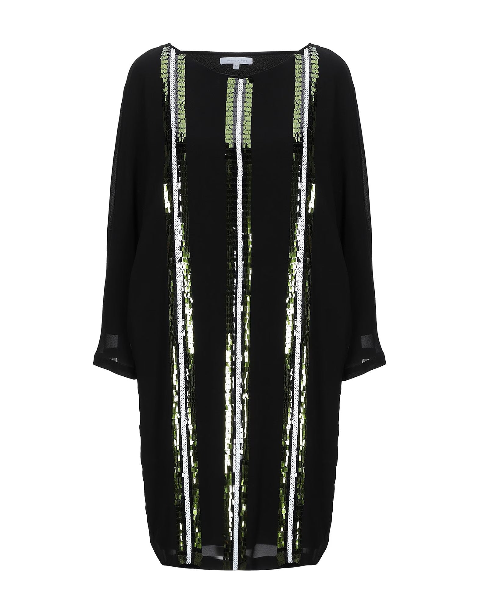Patrizia Pepe Дамска елегантна рокля с пайети, черна