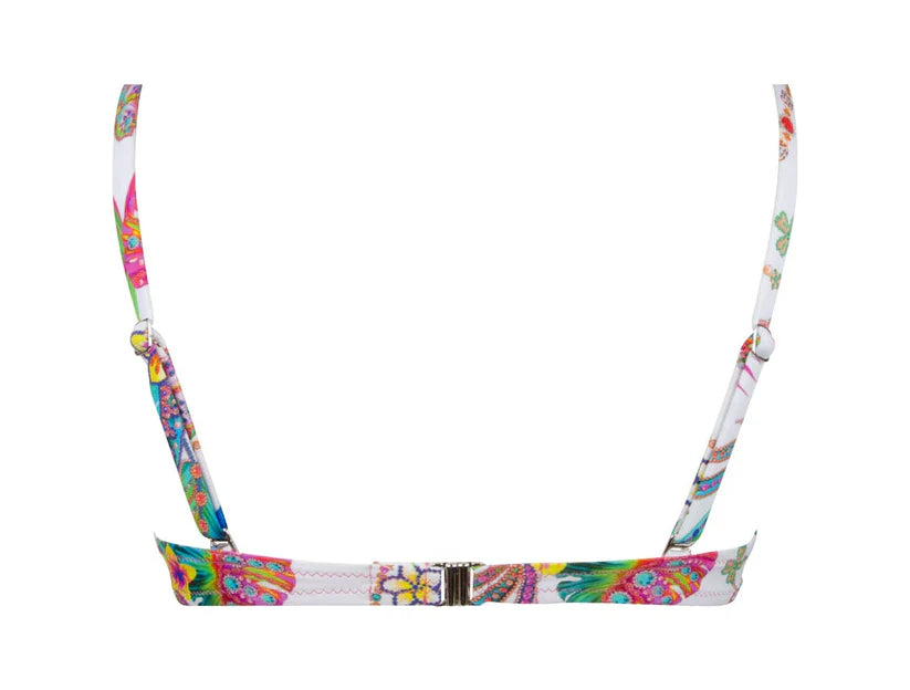 Desigual Дамски бански горнище с банели и подплънки, разноцветен