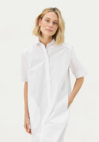 VERO MODA Women's cotton shirt dress, white