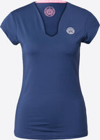 BIDI BADU Women's sports T-shirt Bella, blue with logo