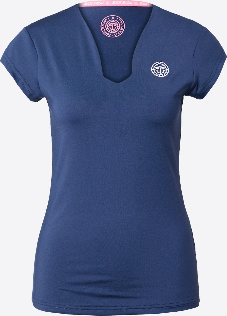 BIDI BADU Women's sports T-shirt Bella, blue with logo