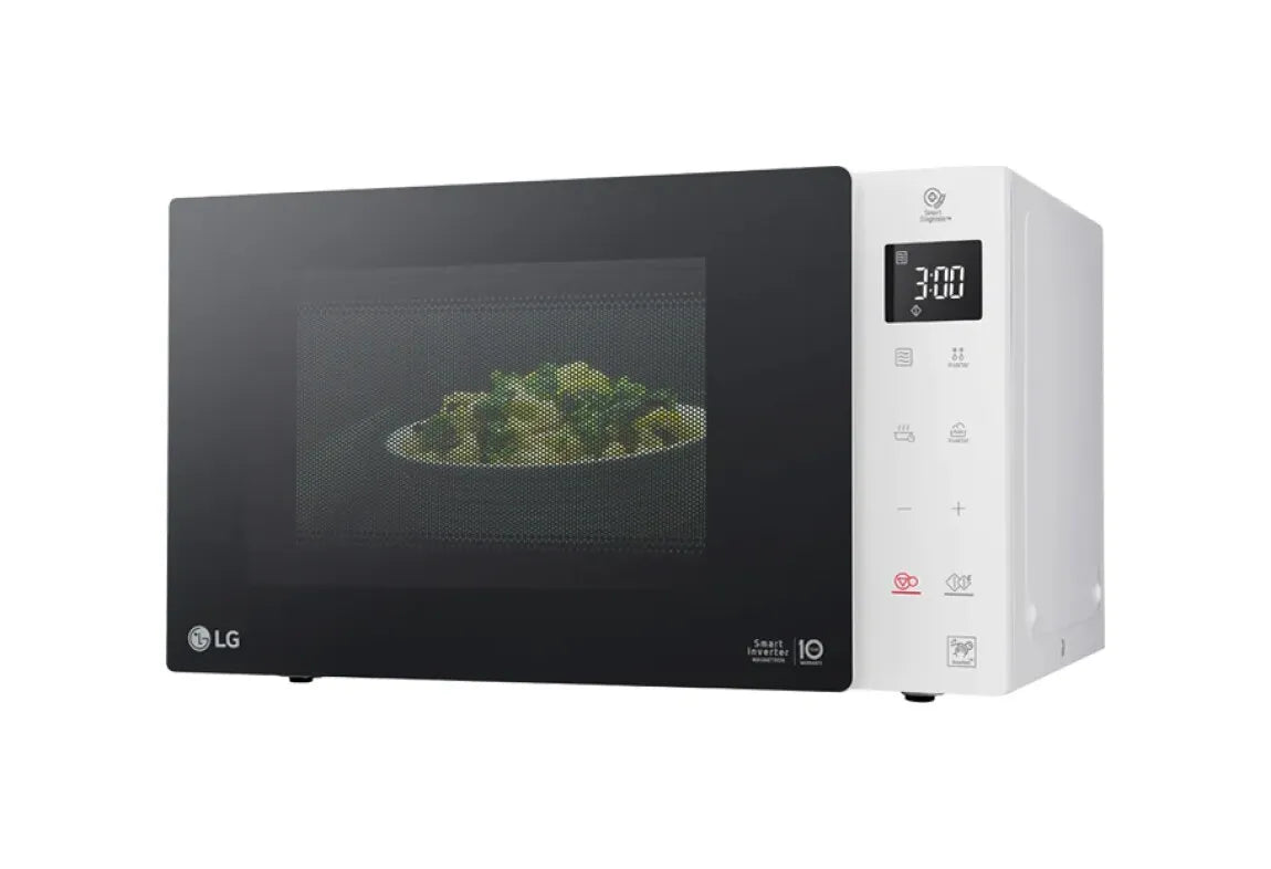 Микровълнова печка LG Smart Inverter MS23NECBW – 23L, 1000W, бяла