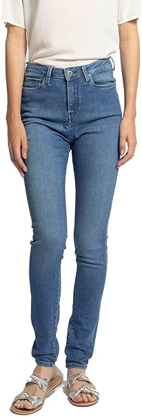 Women's cotton jeans PEPE JEANS slim leg, blue 