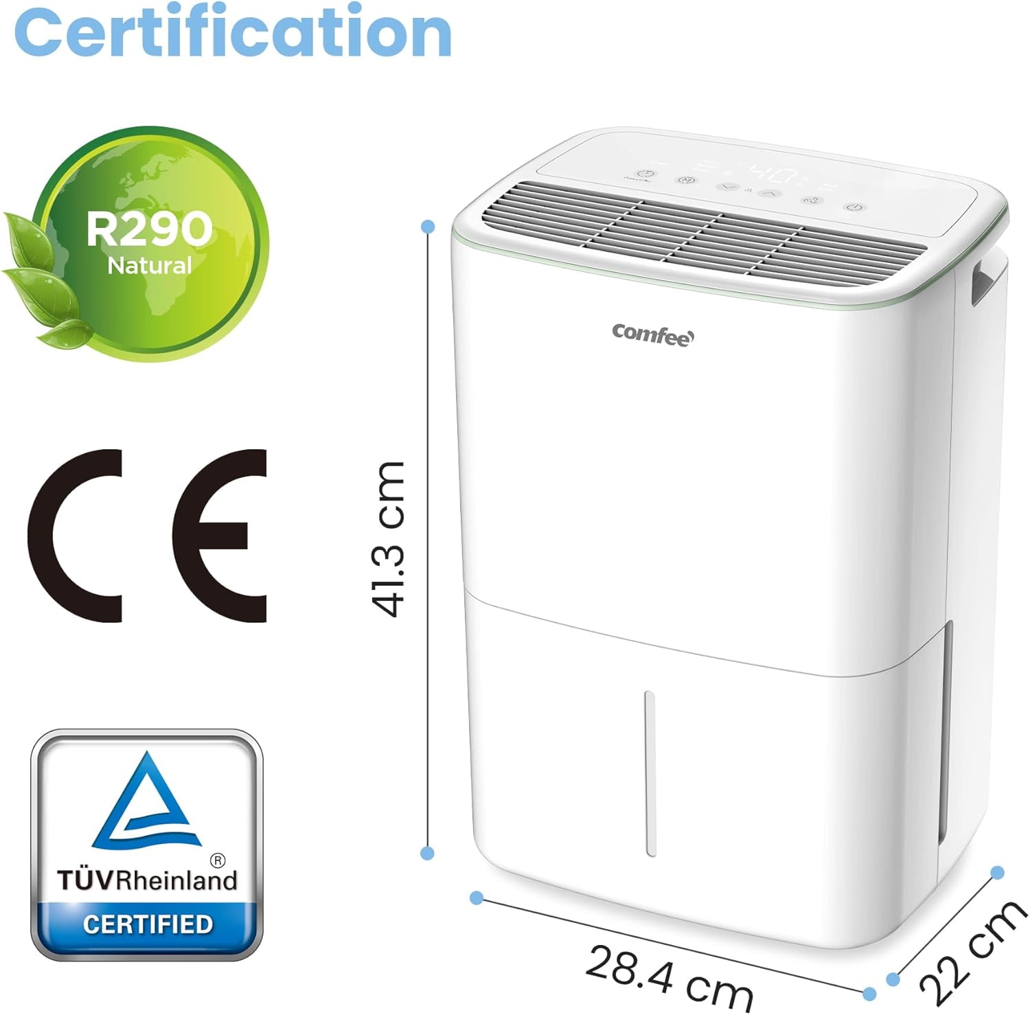 Влагоуловител Midea Comfee MDDF-20DEN7 20 л/24 ч за помещения до 40 м²