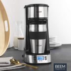 Кафемашина BEEM Thermo 2 Go с термо чаша и таймер, 750 W, LCD екран