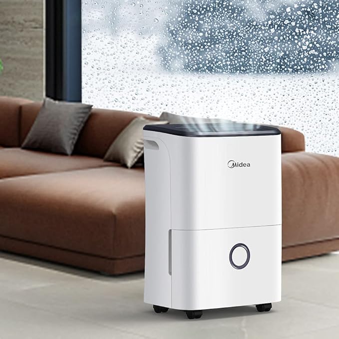 Влагоуловител за помещения до 40 м² Midea DF-20DEN7-WF, 20 л/24 часа, R290