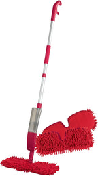 CLEANmaxx Двустранно движещ се моп-спрей за мокро и сухо почистване, червен