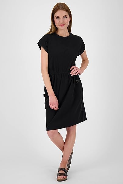 Alife & Kickin Дамска памучна спортно-елегантна рокля, черна