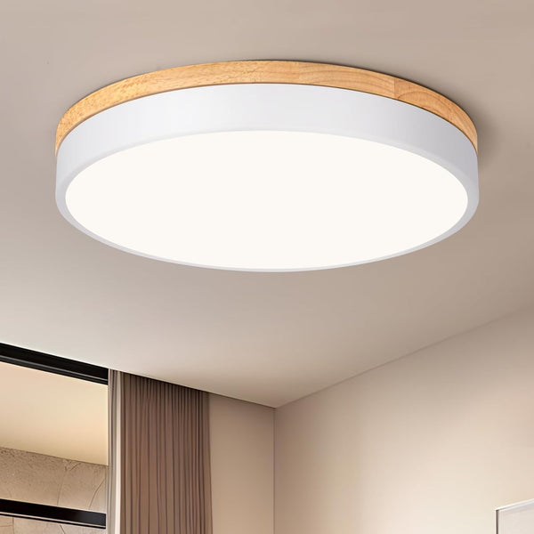 LED лампа 40 см 36W 4000K с дървесен дизайн за таван