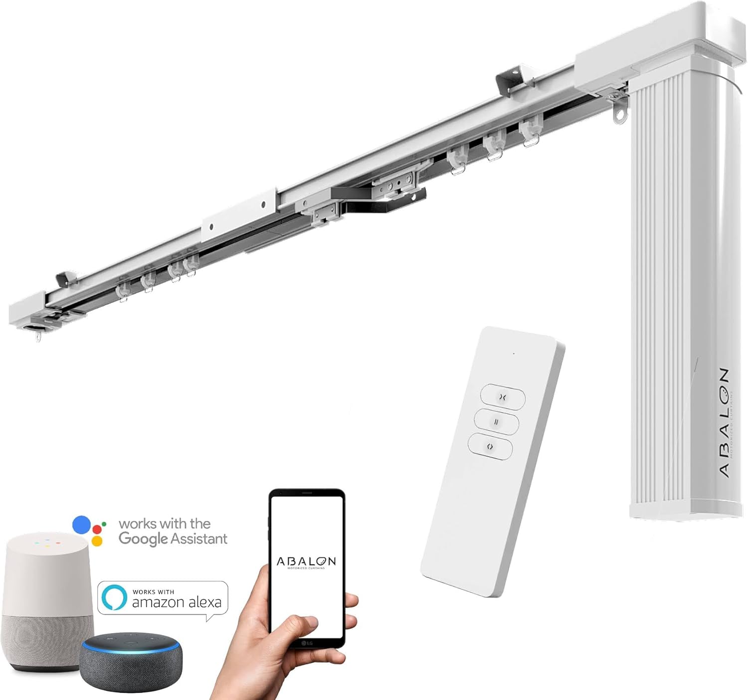 Смарт моторизиран корниз за пердета с Wi-Fi и дистанционно Abalon