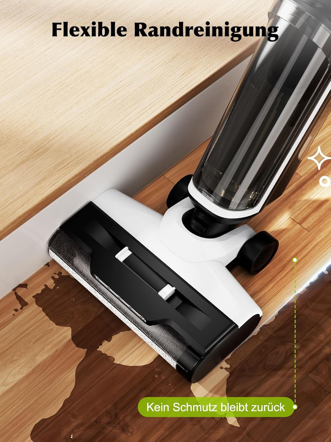 Безжична прахосмукачка за сухо и мокро почистване Cleanwise BVC-T8 с функция за измиване