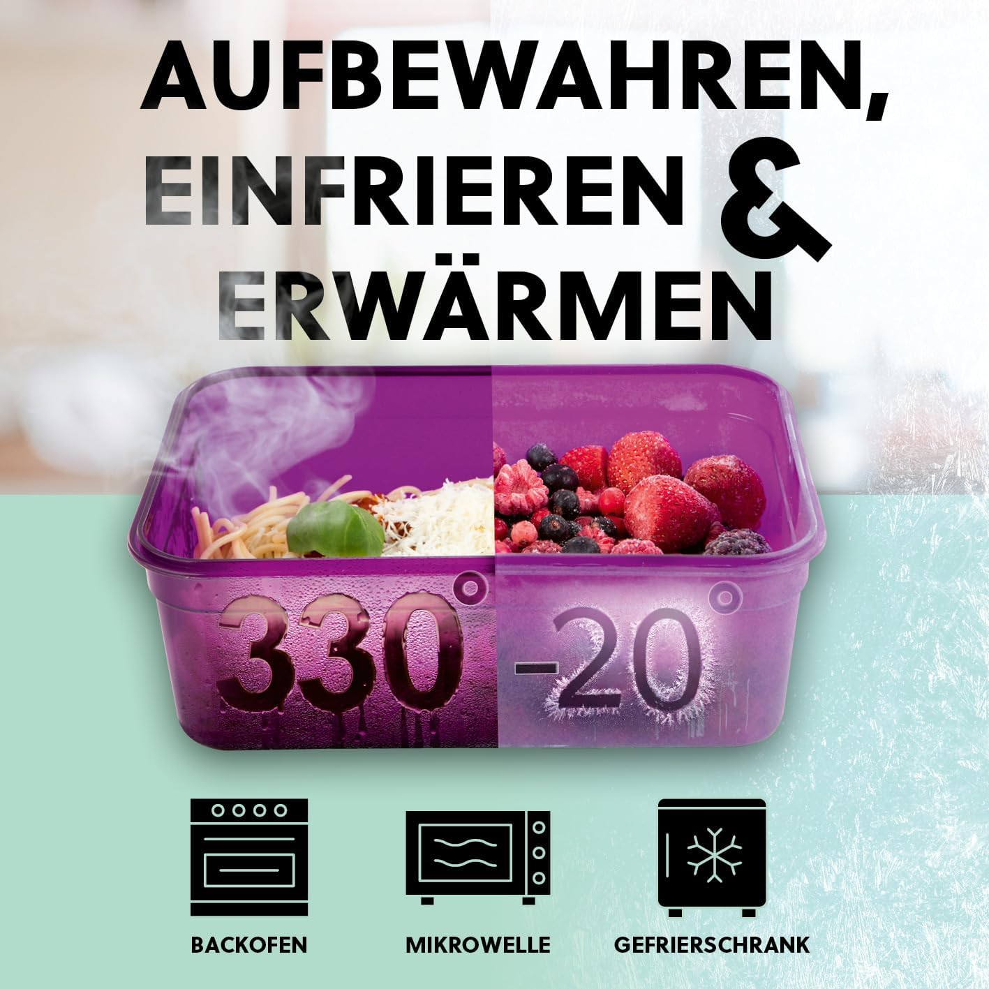Gourmetmaxx Klick-It кутии за съхранение на храна – комплект, лилави