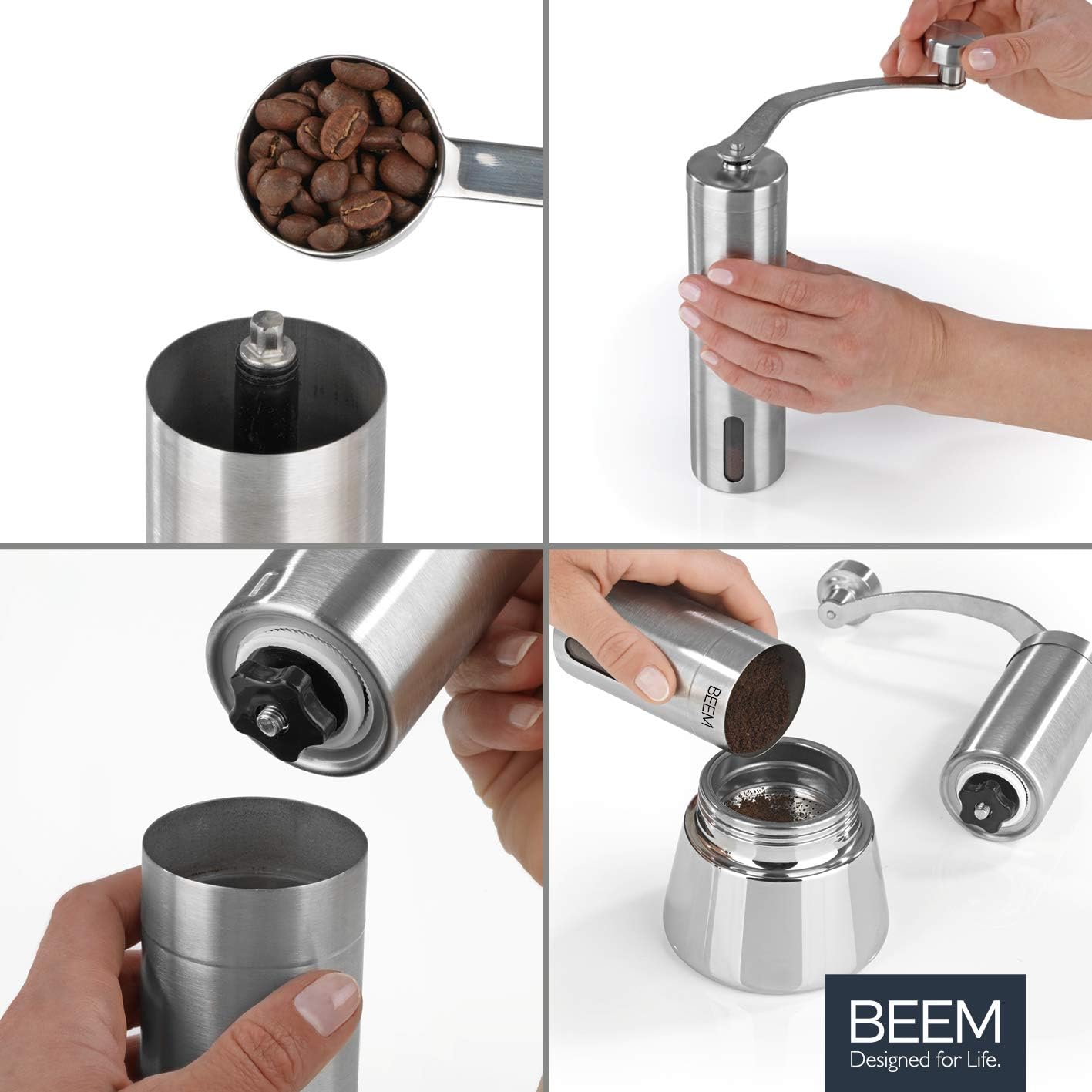 Ръчна кафемелачка BEEM GRIND-2-GO с керамичен механизъм