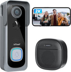 ieGeek Bell J9 Безжичен видео звънец с камера 2K 3MP, Wi-Fi, двупосочно аудио, PIR детекция, Alexa