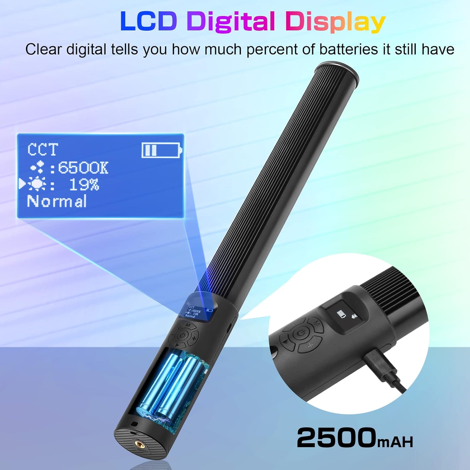 Комплект 2 RGB LED осветителни пръчки LUXCEO P400 с трипод