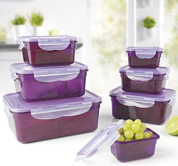 Gourmetmaxx Klick-It кутии за съхранение на храна – комплект, лилави