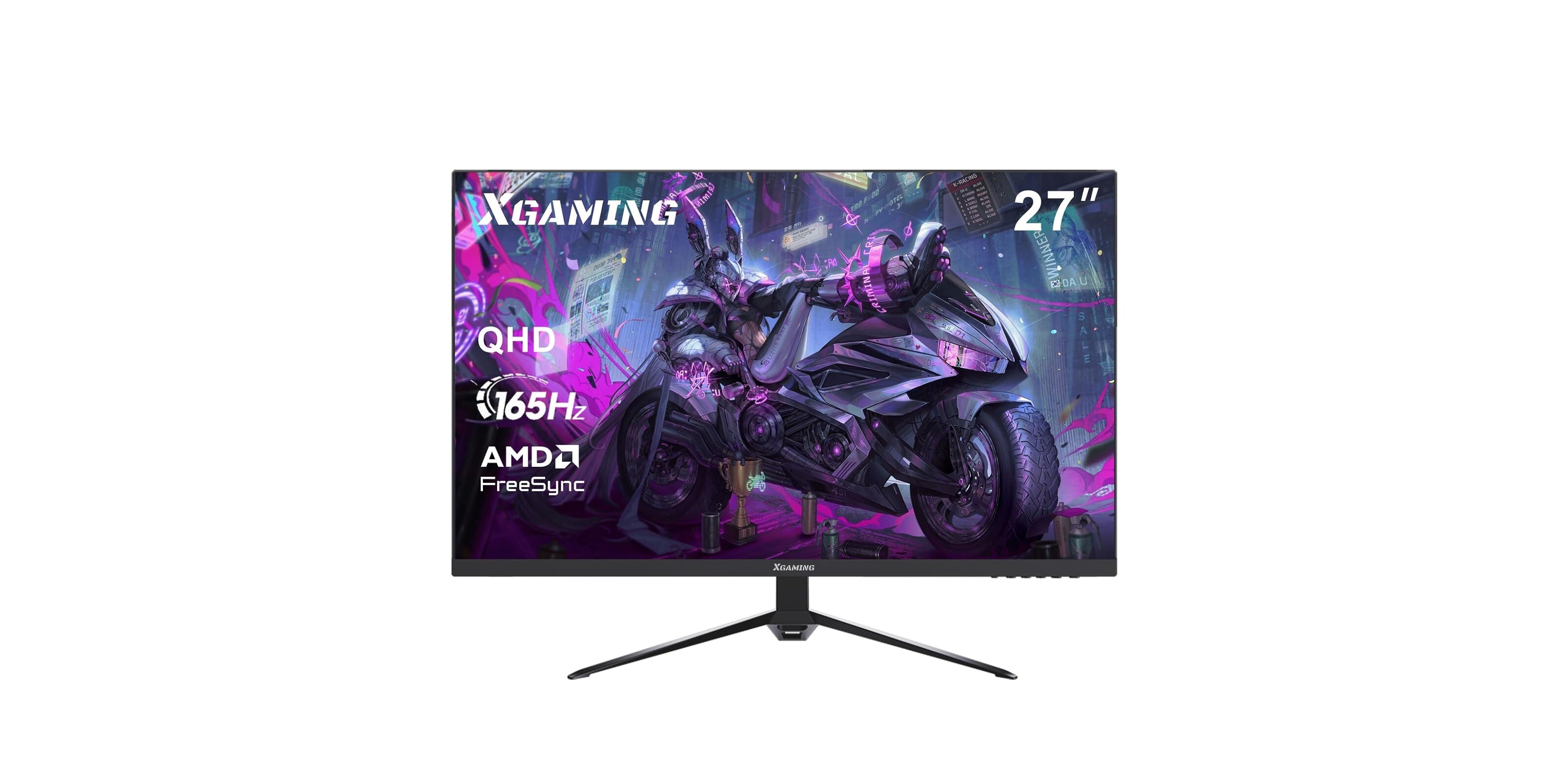 XGaming 27" QHD 165Hz Геймърски монитор VA, 1ms, FreeSync, HDR10