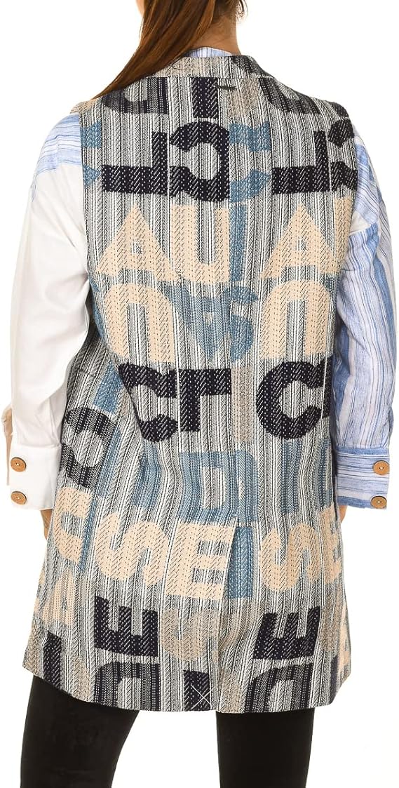 Women's vest with print and pastel tones Desigual Women's Letters