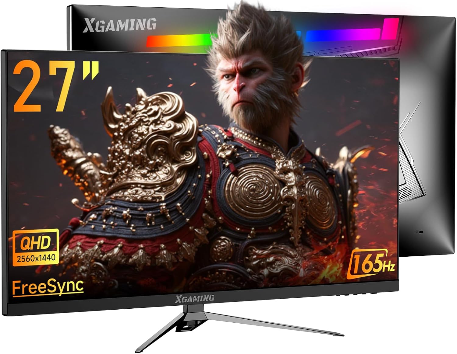 XGaming 27" QHD 165Hz Геймърски монитор VA, 1ms, FreeSync, HDR10