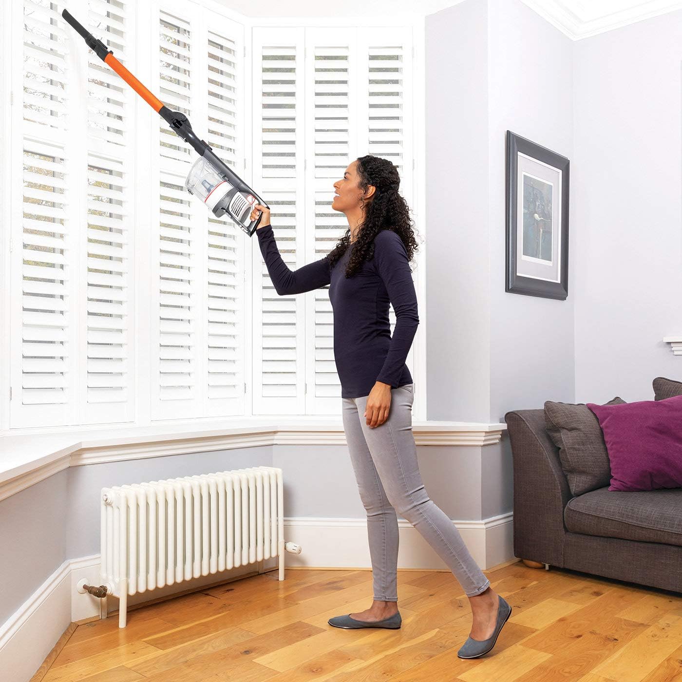 Вертикална безжична прахосмукачка Shark DuoClean IZ201EU Cordless Vacuum Cleaner