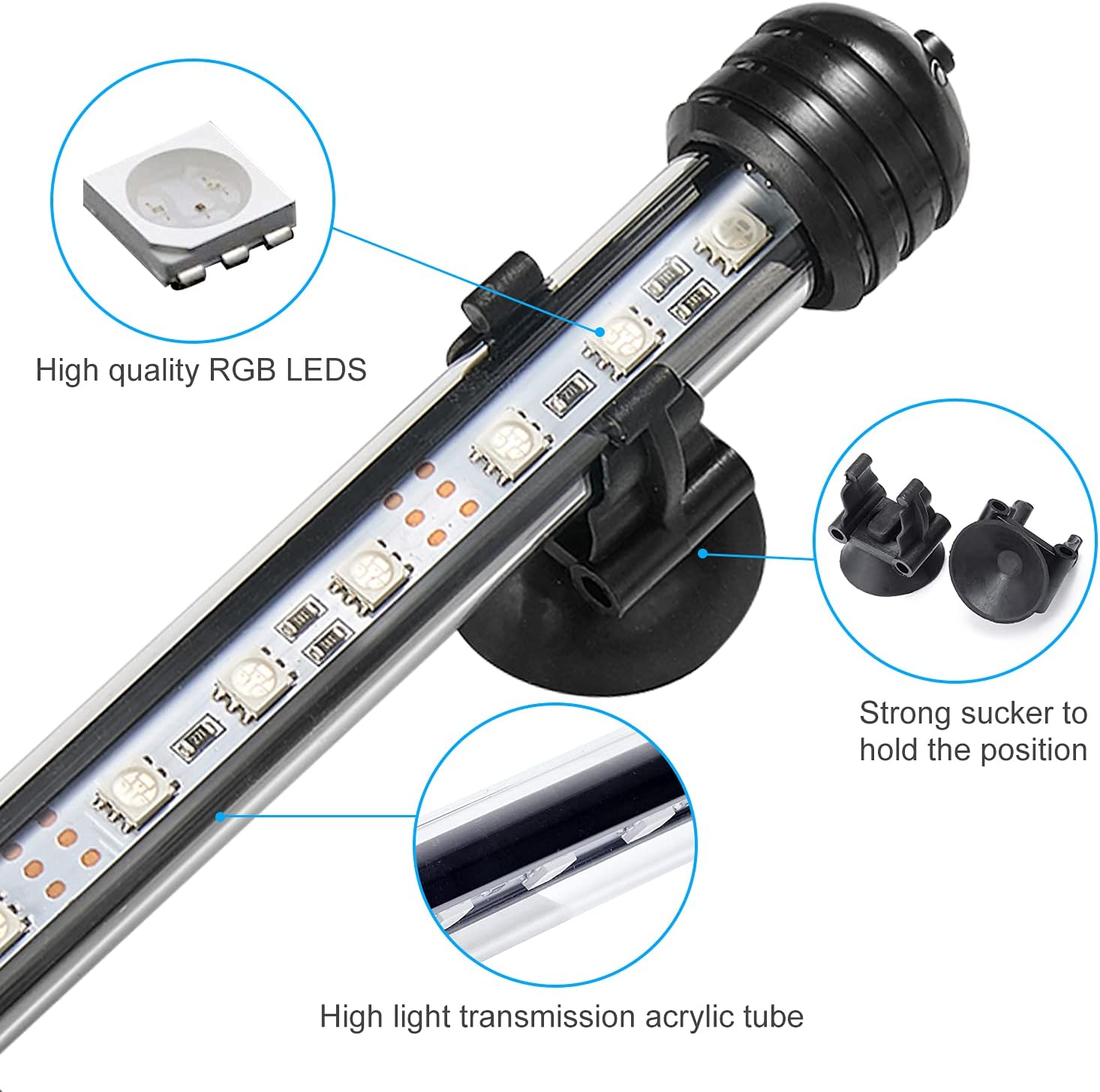 GreenSun LED аквариумно осветление 78 см RGB с APP управление, IP68 водоустойчиво